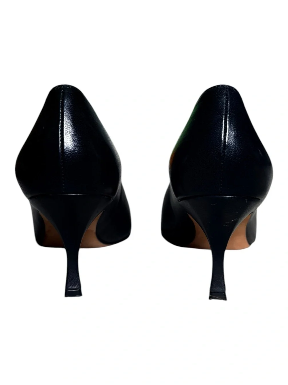 Stuart Weitzman Black Leather Pointed Toe Pumps | Classic Heels | Size 8